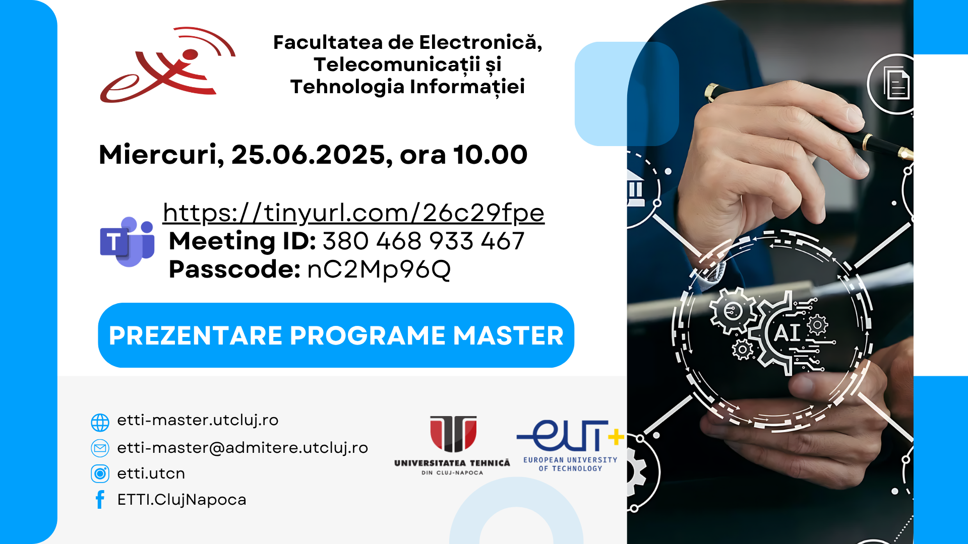 Acasă - Facultatea de Electronică, Telecomunicații și Tehnologia